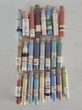 Vintage 25 Piece Lot China Paint Powder Nellie Lockhart